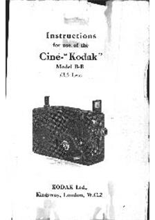 Kodak Cine Kodak 16 manual. Camera Instructions.